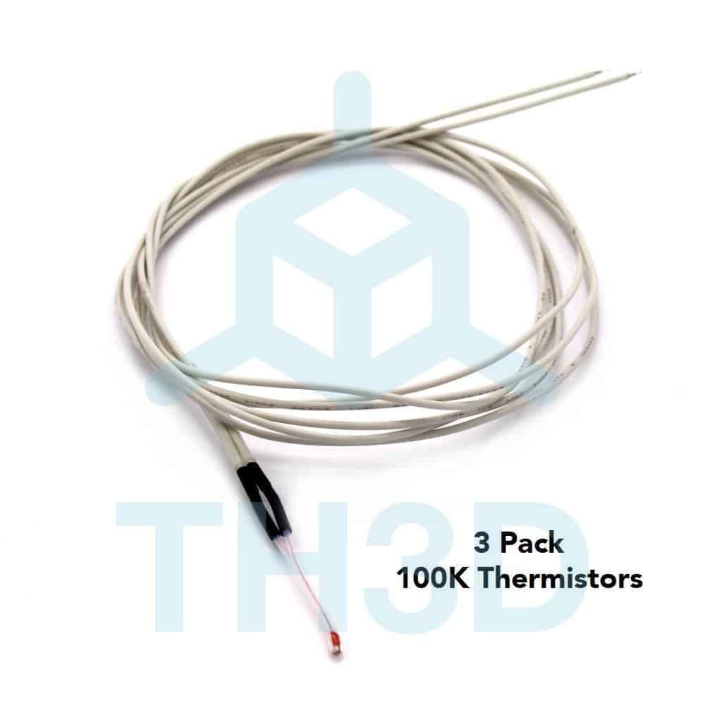 3 Pack 100K Thermistor - Hotends and Heated Beds - TH3D Studio LLC