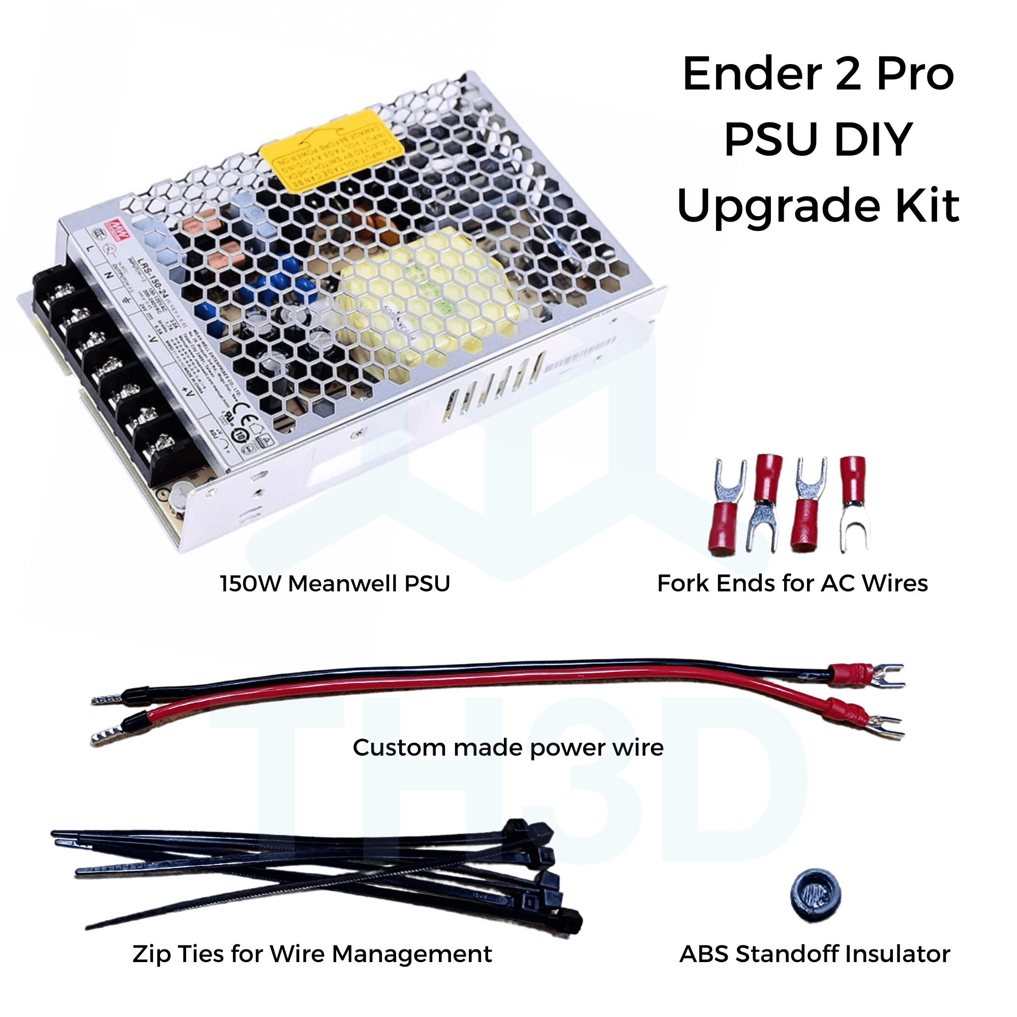 Ender 3 Pro Power Supply - Upgrade/Replacement - Meanwell - TH3D Studio LLC