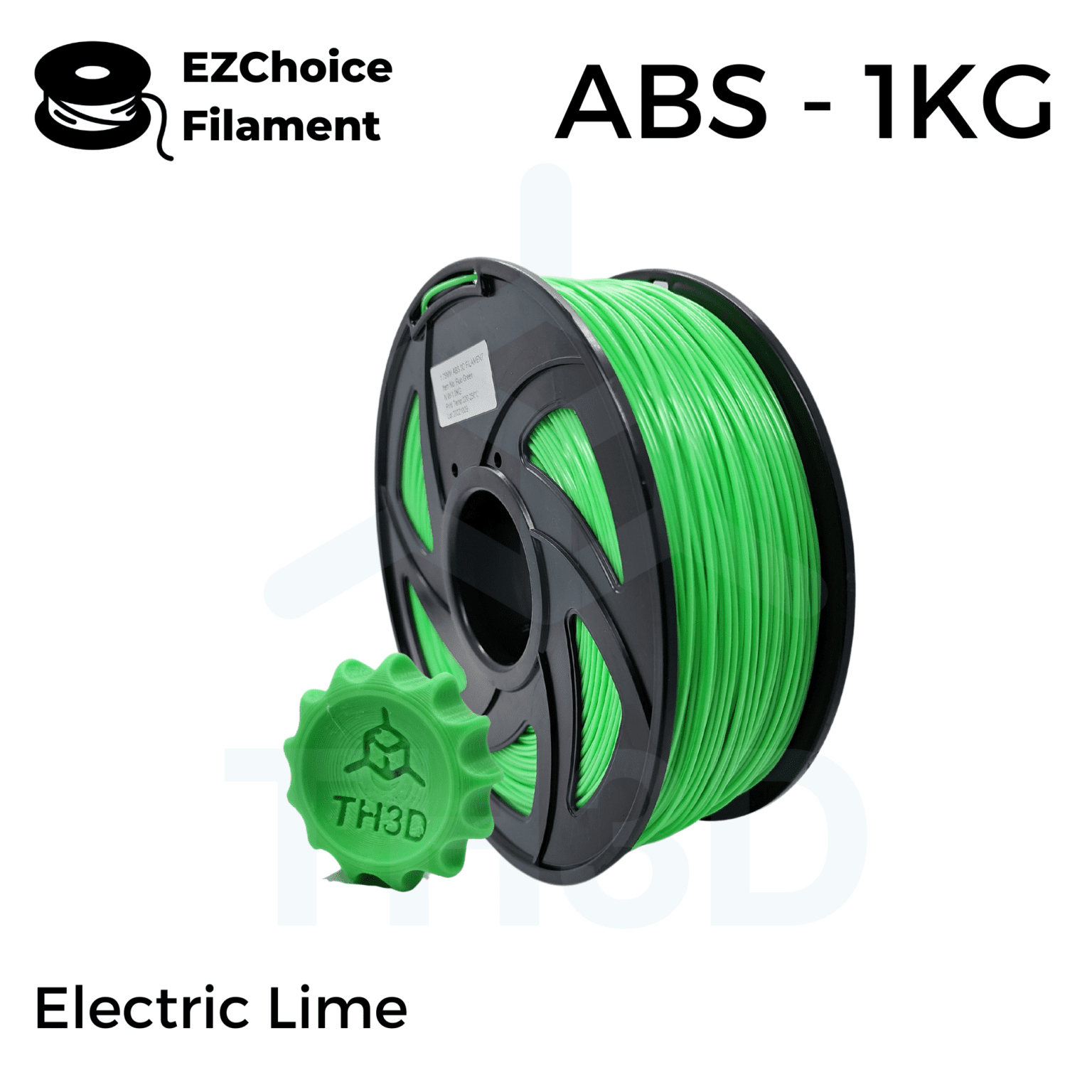 EZChoice Electric Lime ABS 1KG 1.75mm UV Reactive Premium