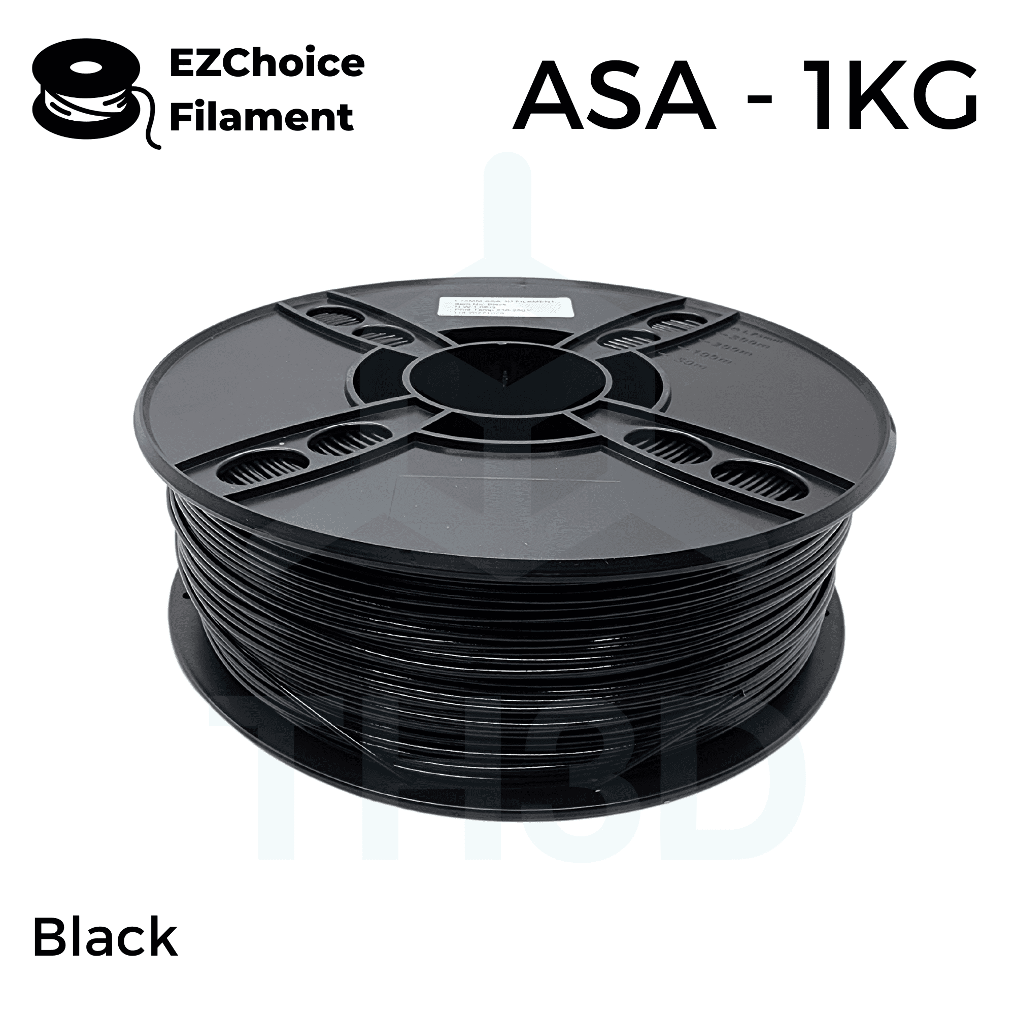 EZChoice Black ASA - 1KG 1.75mm - UV Resistant - TH3D Studio LLC