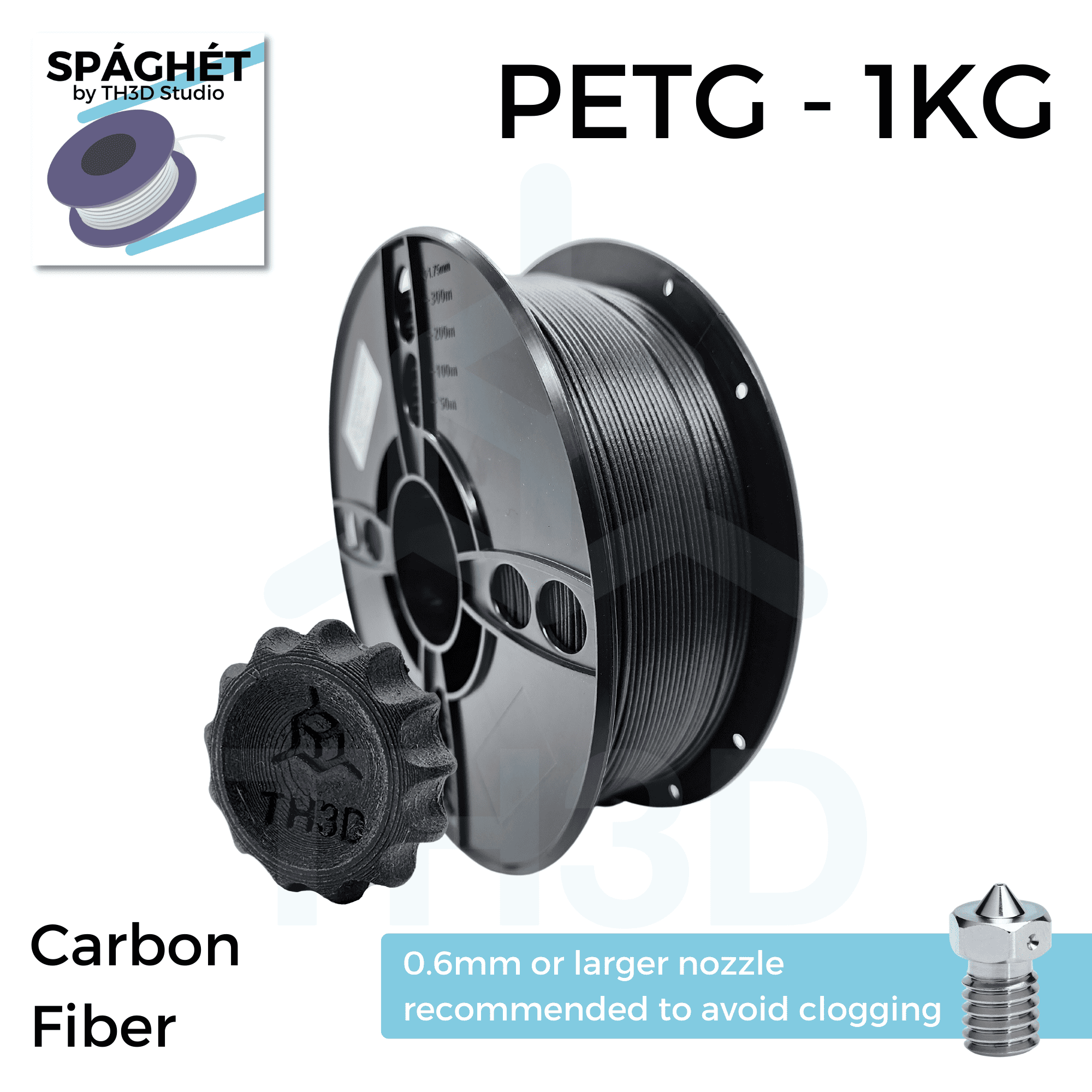 PETG-CF - Carbon Fibre Enhanced PETG Filament - 3DEA