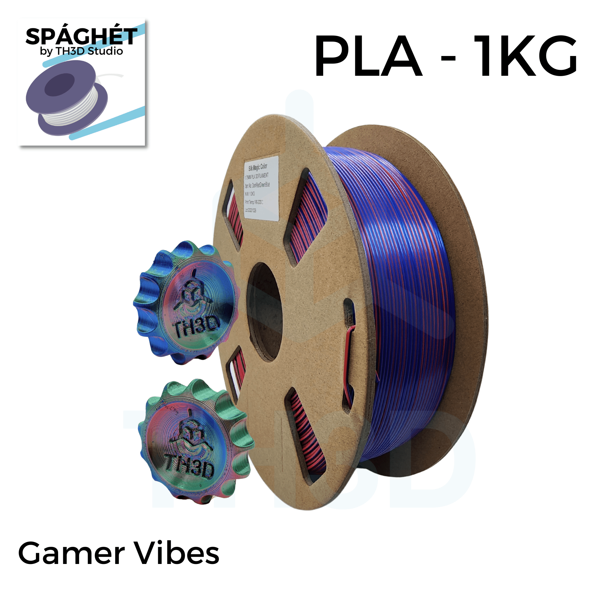 silk tricolor filament, triple color filament,3 colors,pla filament