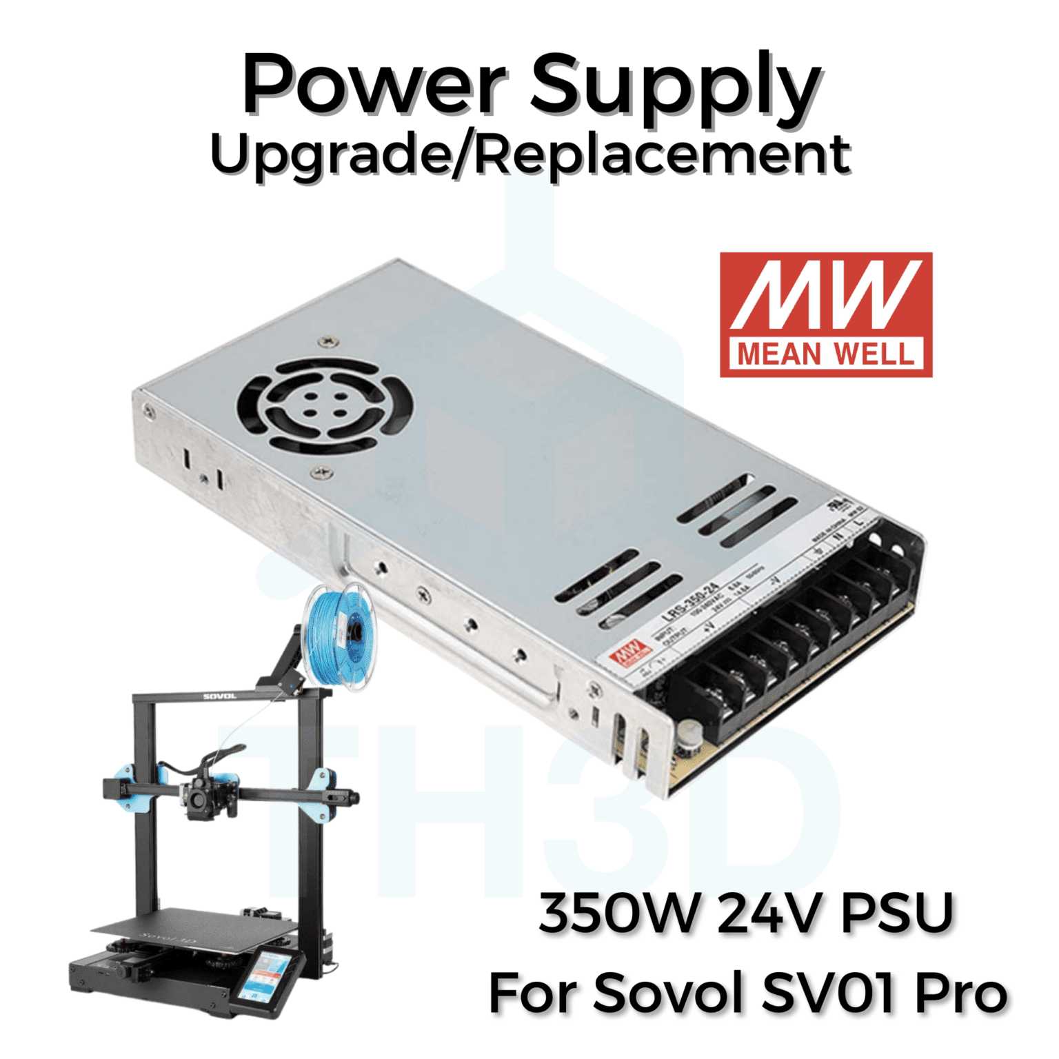 Sovol SV01 Pro Power Supply Upgrade/Replacement Meanwell TH3D