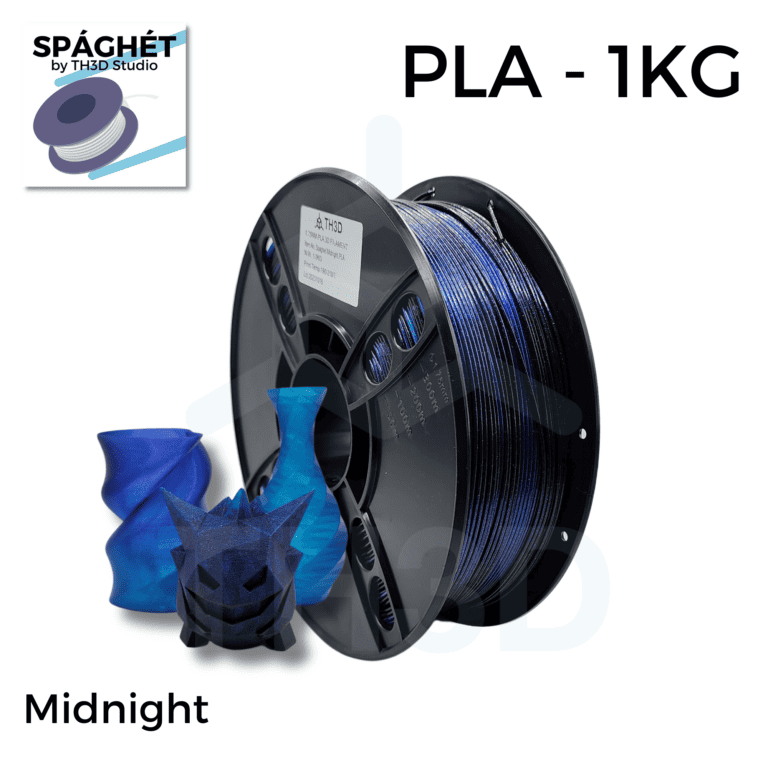 Spaghet Midnight PLA+ - 1KG 1.75mm - Blue, Black Shiny Glitter - Premium Filament