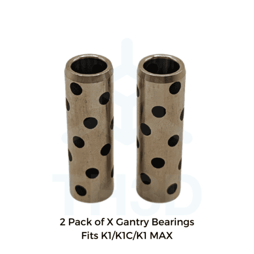 Creality K1/K1C/K1 MAX X Axis Upgraded Bushings/Bearings - Brass + Self Lubricating Graphite Type - 2 PACK - Image 2