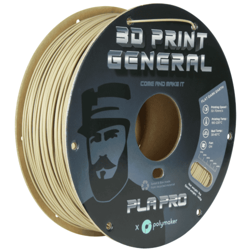 Polymaker PolyLite PLA Pro - 3D Print General FDE (Flat Dark Earth) - 1kg 1.75mm
