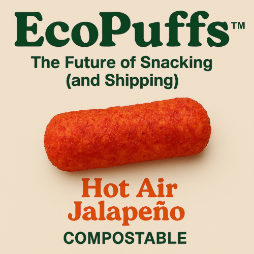 🧀 EcoPuffs™ – The World’s First Snackable Packing Peanut - Image 2