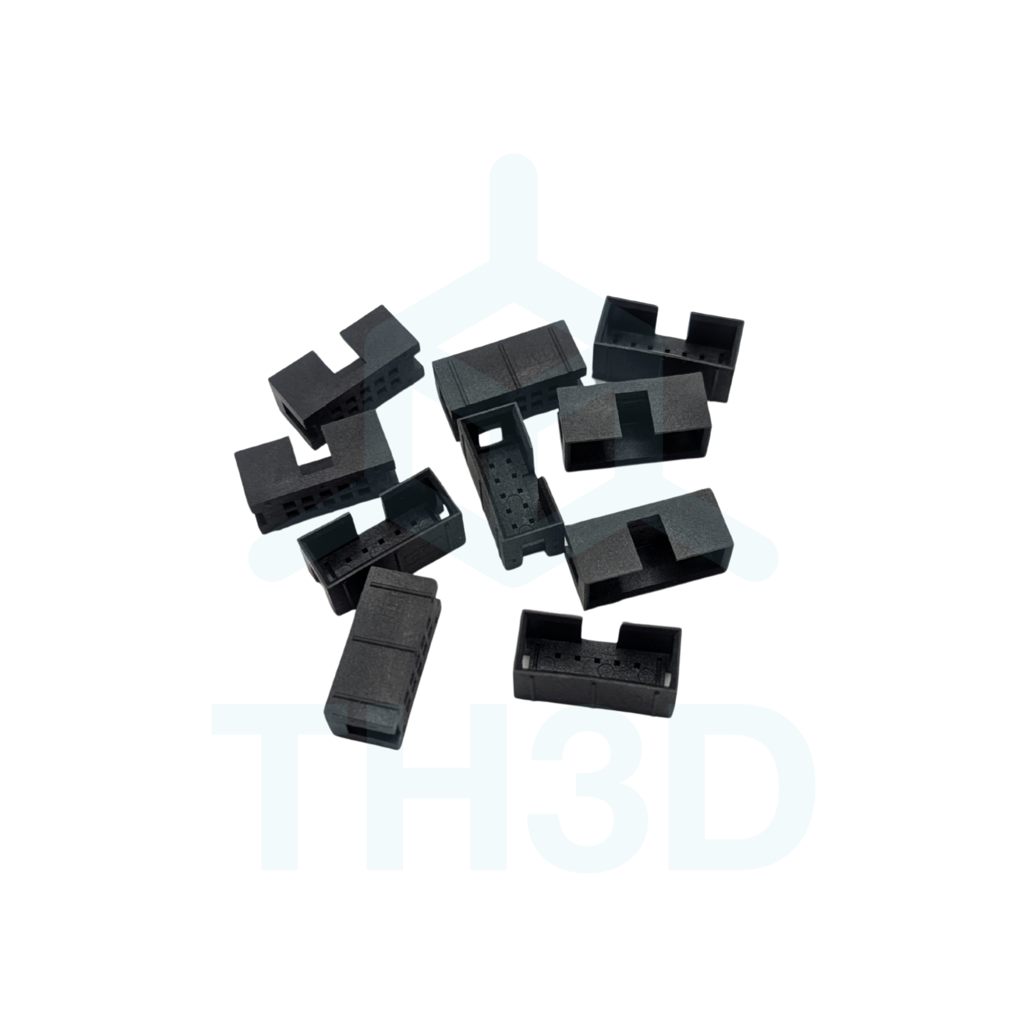 10 Pin IDC LCD Header Shroud 2.54mm Pin Pitch 2x5 Pins - 10 Pack